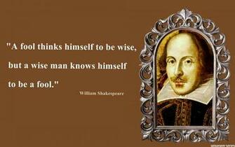 William Shakespeare Fool Thinks Quotes Wallpaper Baltana