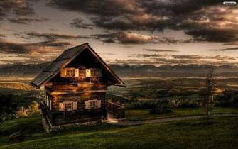 Old Wood House Wallpaper