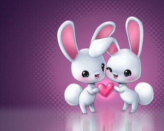 In Love Cartoon Bunnies Wallpaper Cool HD Here