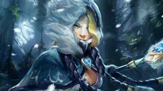 Dota Crystal Maiden Snowdrop Set Wallpaper