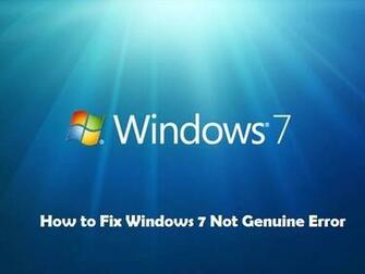 Windows Not Genuine Fix Error Copy Of Is