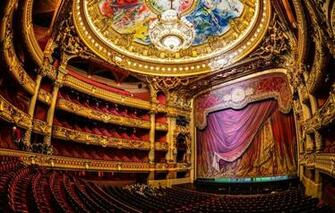 Wallpaper Scene Paris Chandelier Theatre Opera Hall Image