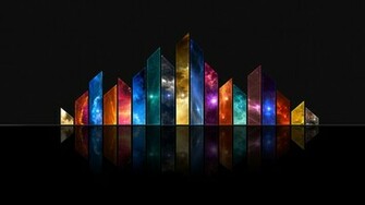Abstract Cool Colors Depth Wallpaper Full HD