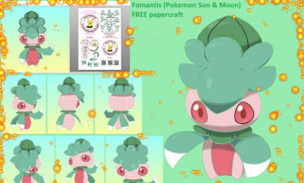 Pok Mon Fomantis Sun And Moon Poster Wallpaper