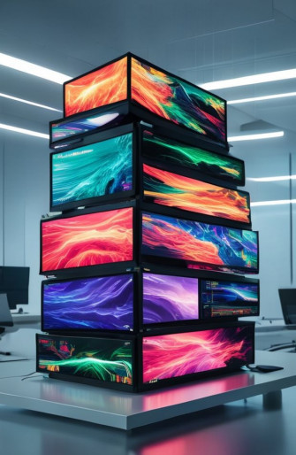 Stacked Monitor Wallpaper