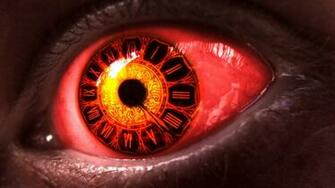 Red Eye Clock Wallpaper