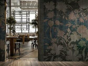 Wallpaper With Floral Pattern Mistral Foulard Collection By