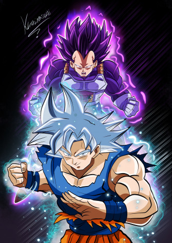 Goku Ultrainstinct And Vegeta Ultra Ego By Klaudiapasqui