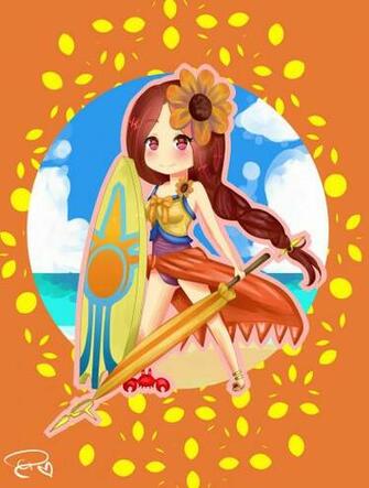 Pool Party Leona Chibi By Hichiyan