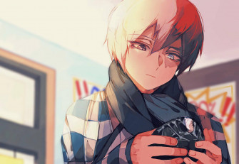 My Hero Academia Todoroki With Onigiri Wallpaper