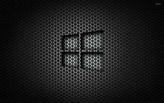Windows Transparent Logo On Honeycomb Pattern Wallpaper