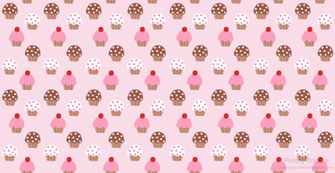 Pretty Poodle Patterns Kawaii Background Cupcake