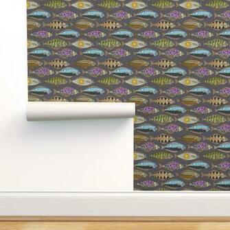 Alaskan Halibut Dusk Small On Isobar By Scrummy Roostery Home Decor