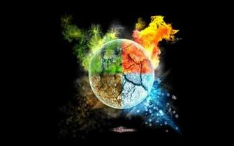 3d Fire And Ice Wallpaper Background HD With Resolutions