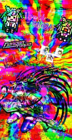 Ibuki Mioda Glitchcore Wallpaper Glitch Anime