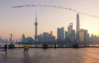 Wallpaper Tower Morning HDr Panorama China Shanghai Image
