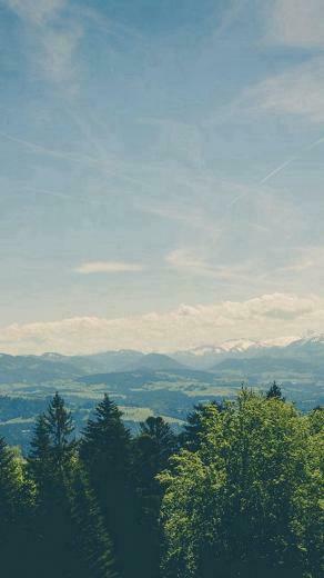 Green Land Sky Blue Summer Nature iPhone Wallpaper