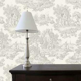 Toile Grey Select Wallpaper Designer Direct