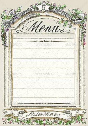 Vintage Graphic For Restaurant Menu Background Decorative