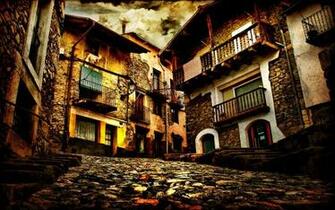 Cityscapes Old Roads HDr Photography House Wallpaper