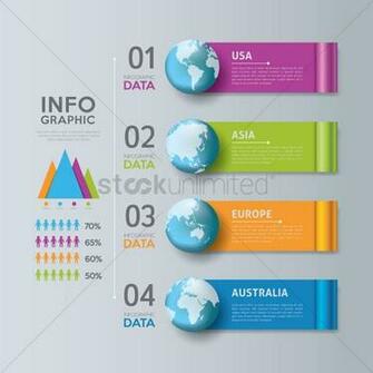 Continents Infographic Background Vector Image