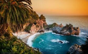 Wallpaper Big Sur Mcway Falls California Desktop