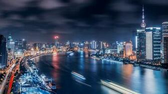 Shanghai 4k Wallpaper Stadt