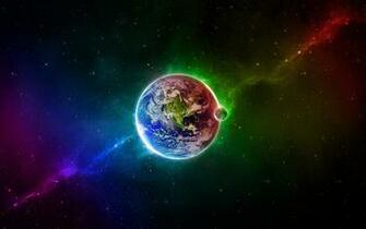 Colorful Digital Art Earth Wallpaper Id