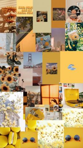 Yellow Collage iPhone Wallpaper Aesthetic Pastel