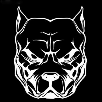 Motorcycle Sticker Dog Pattern Pit Bull Pitbull Reflective Car