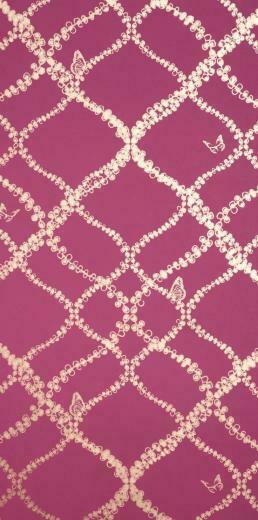 Wallpaper Trellis Fuchsia Gold Papyrus And Paperie