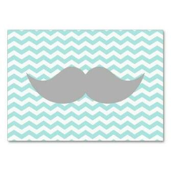Grey Moustache Teal Chevron Zigzag Stripe Pack Of Chubby Business