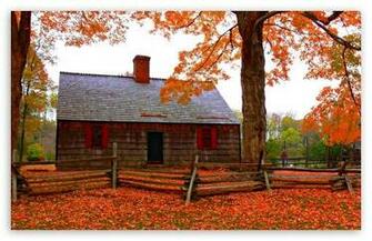 Autumn Cottage HD Wallpaper For Standard Fullscreen Uxga Xga