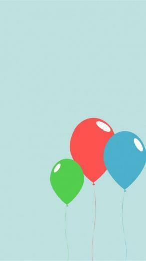 Cute Color Balloons Background For iPhone HD