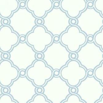 Light Blue With White Open Trellis Wallpaper Wall Sticker Outlet