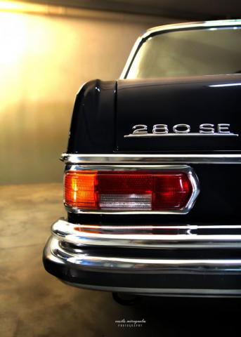 Black Back Mercedes Garage Classic Car