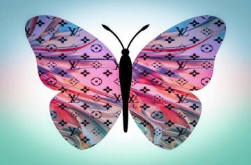 Beautiful Louis Vuitton Butterfly Art Digital By Spectrum