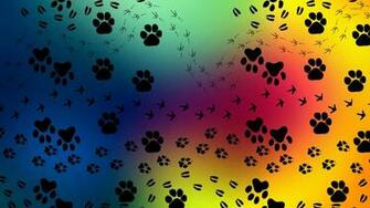 Paw Print Pattern Wallpaper Digital Art