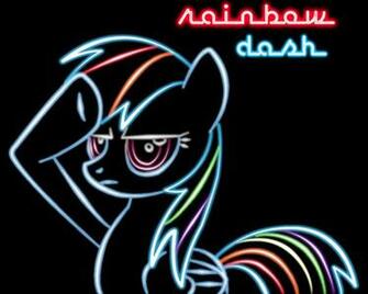 Neon Rainbow Dash Wallpaper Solute