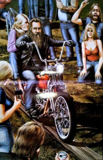 Mann Motorcycle Dave Plank Rider Artwork David Art