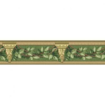 Architecture And Leaves Prepasted Wallpaper Border At