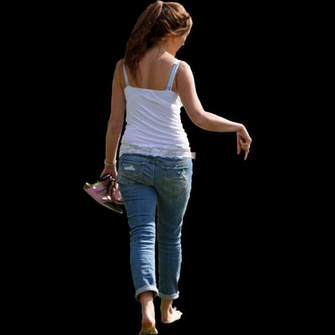Immediate Entourage Barefoot Girl Cutout People
