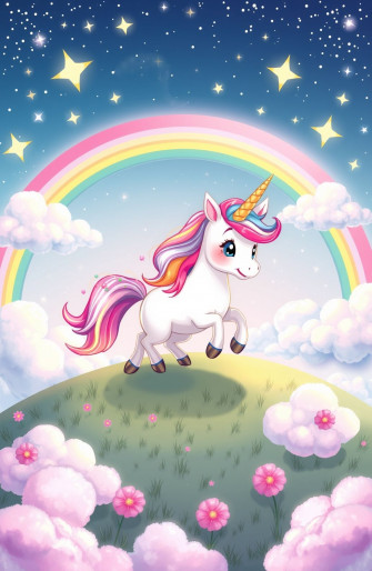 Cartoon Unicorn Wallpaper