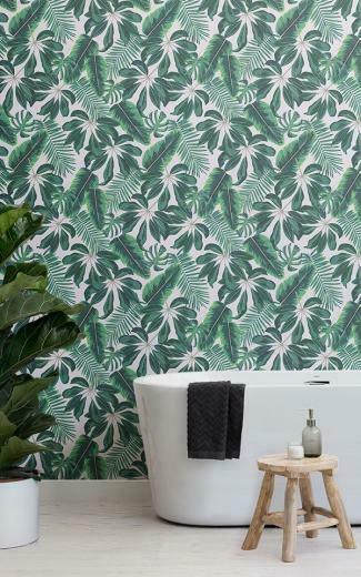 Mixed Tropical Leaves Wallpaper With Image