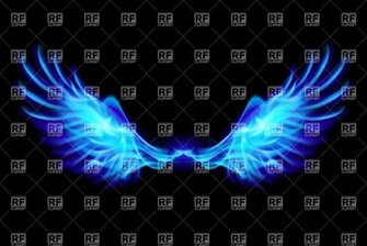 Blue Fire Wings On Balck Background Background Textures