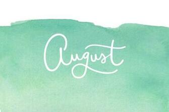 August Calendars And Wallpaper Red Stamp