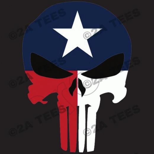 Texas Punisher T Shirt Molon Labe 2nd Amendment Protest Ar10