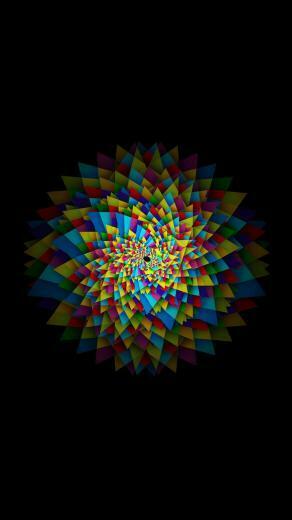 Abstract Colorful Floral Pattern iPhone Plus Wallpaper
