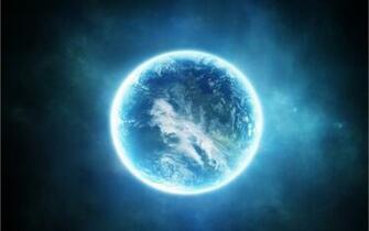 Blue Planet Light Science Fiction Wallpaper