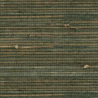 Kenneth James Reju Charcoal Grasscloth Wallpaper The